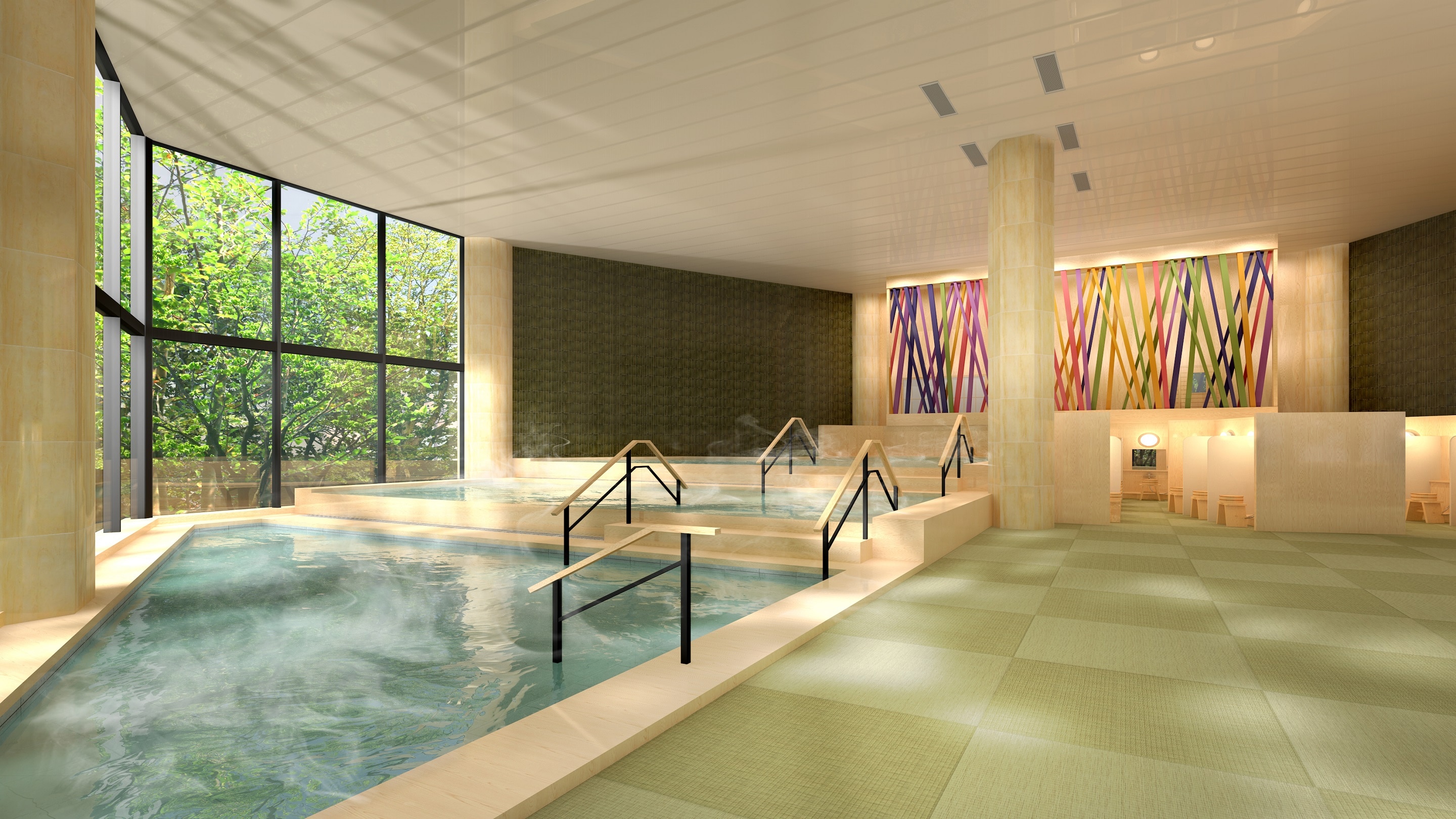 Large communal bath *Image after renovation