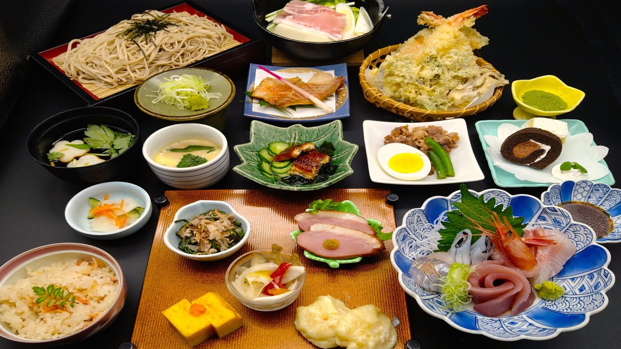 ・[Daikan Yashiki] Eel, tempura, sakura shrimp, black wagyu steak, Togakushi soba, etc. (some examples)
