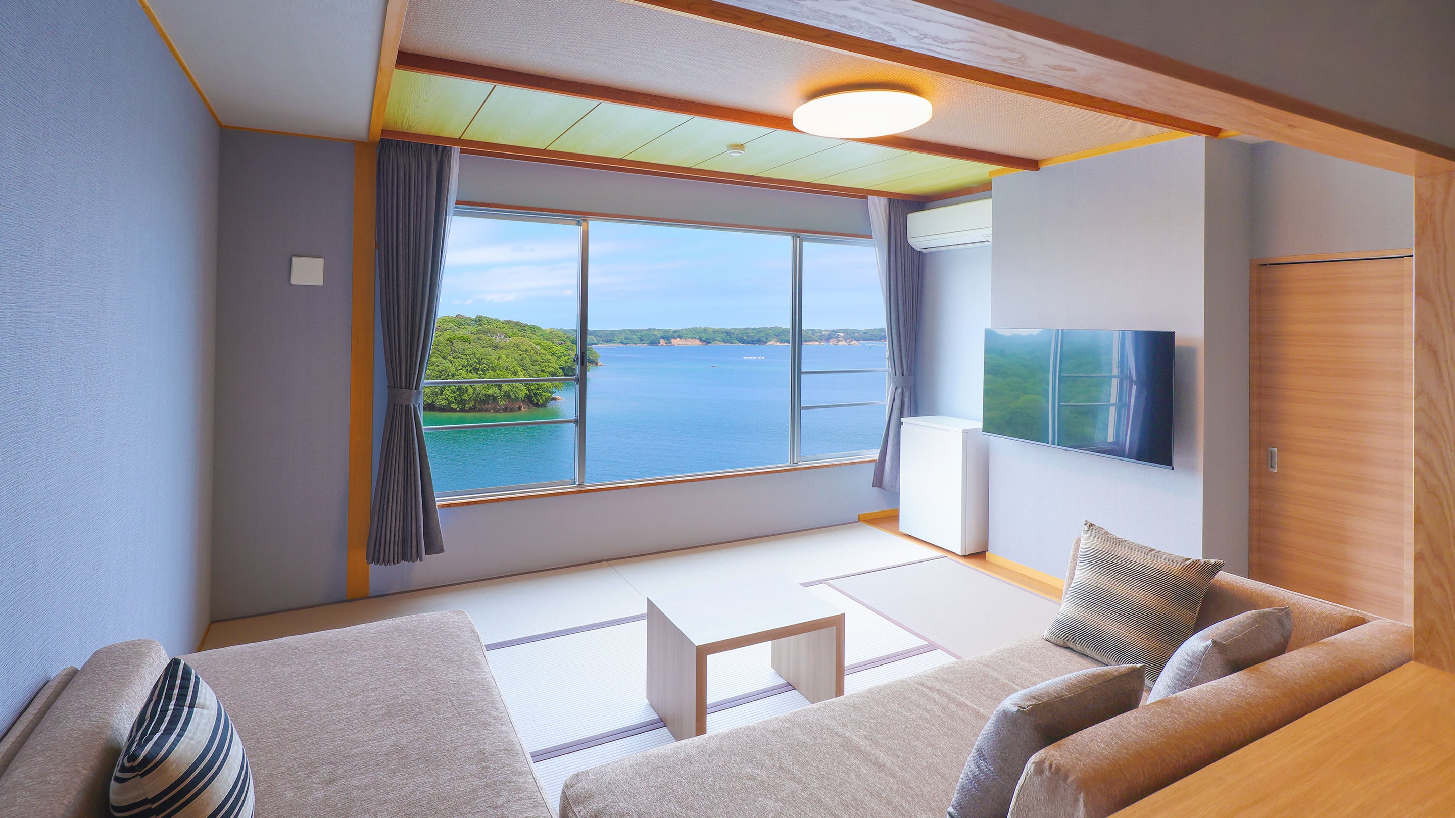 [Không hút thuốc] Phòng Superior kiểu Nhật-Tây 2 giường, 8 chiếu tatami, không có bồn tắm trong nhà (phía biển) *Hình ảnh