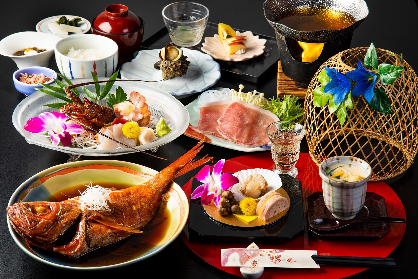 Kaiseki mở hoàn toàn