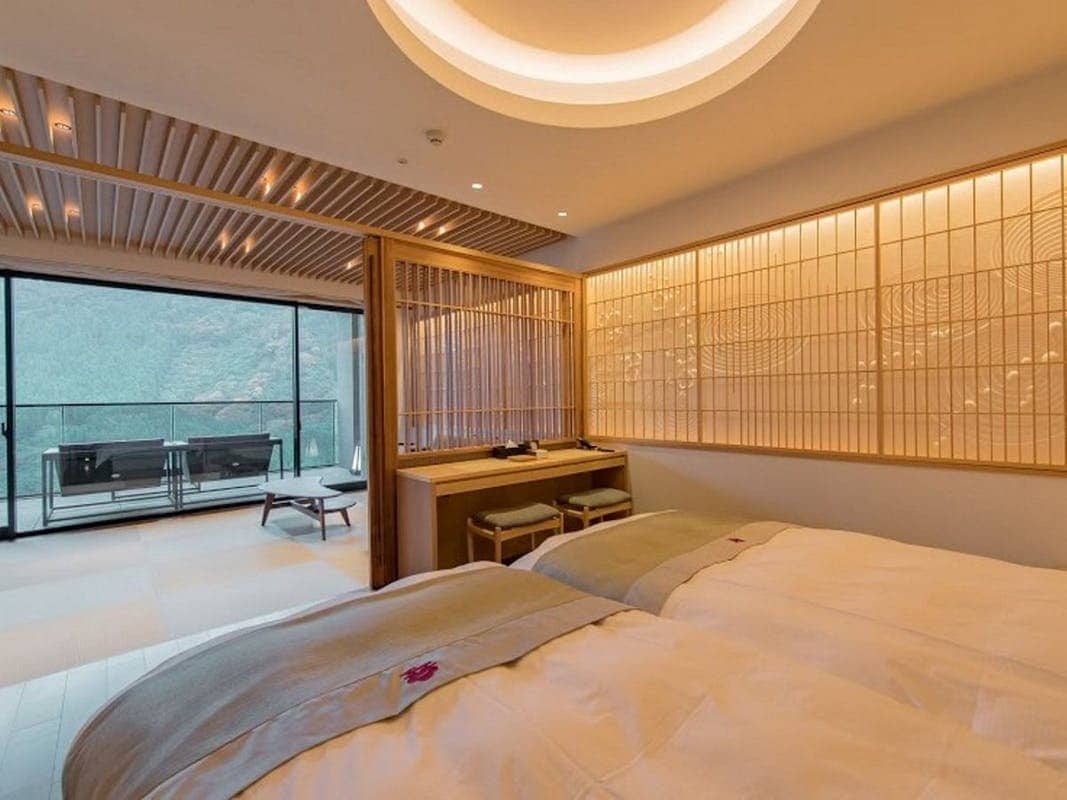 [Onsen open-air bath, villa, Japanese-Western style room] (semi-suite) [No smoking]