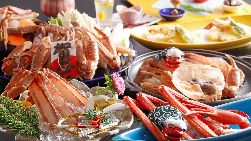 Example of a full crab course meal