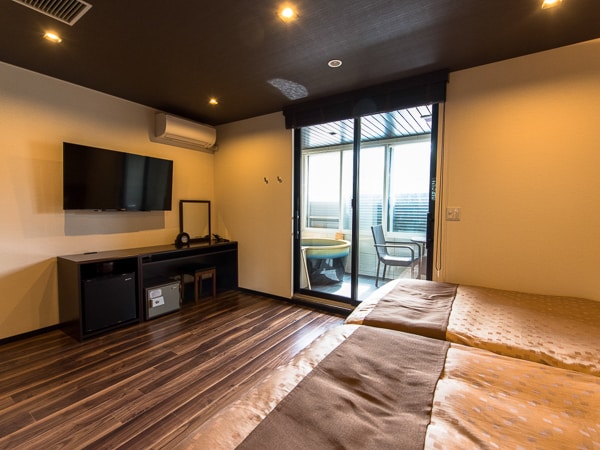 [Western modern superior] 25 square meters + private terrace 6 square meters, Shigaraki ware open-air bath