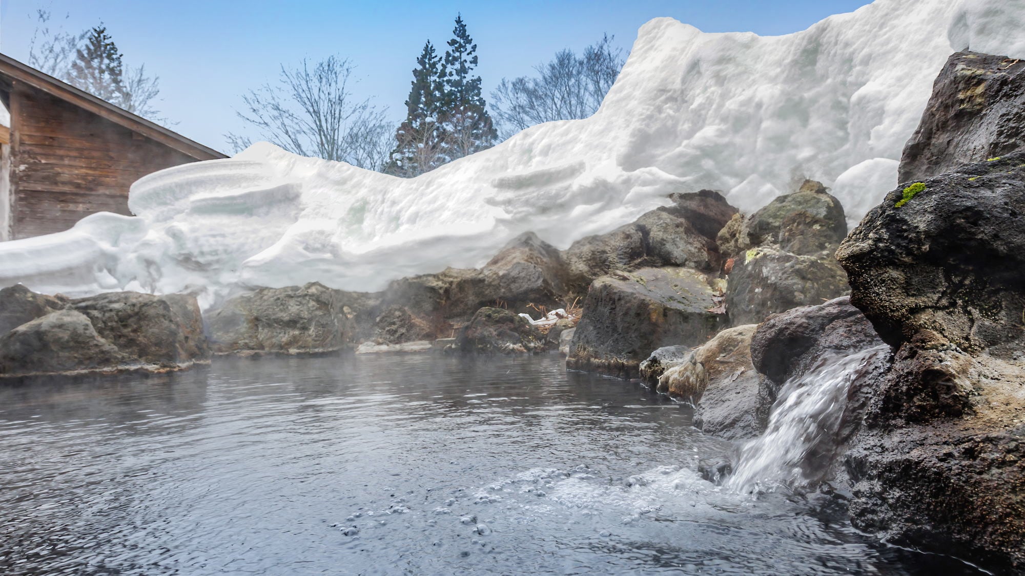 [女性露天浴池] 可以享受冬季最美的雪景浴池的露天浴池。