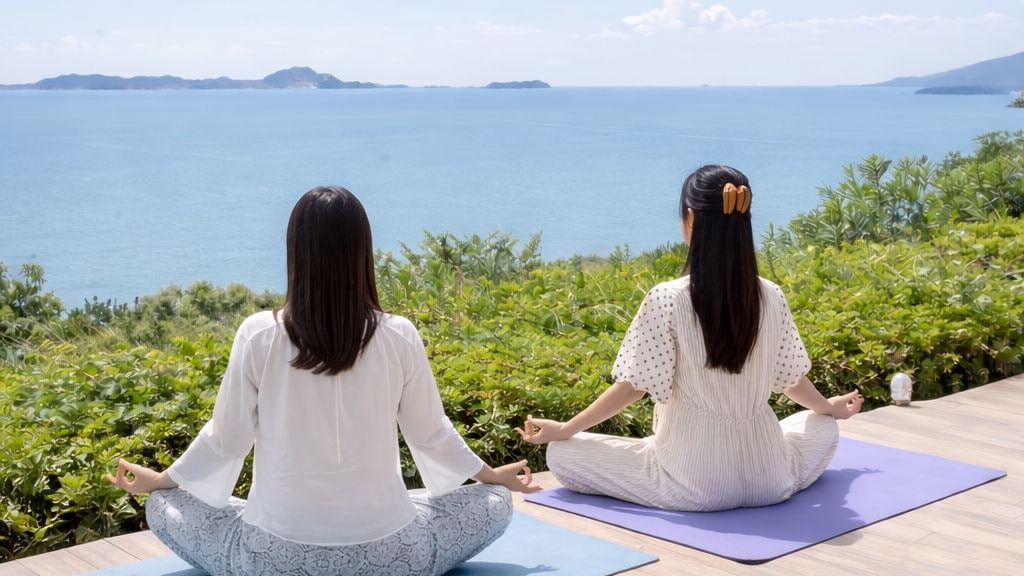 A time to become one with the Setouchi region. Yoga mats available for rent (for use in guest rooms and on the terrace / limited quantity).