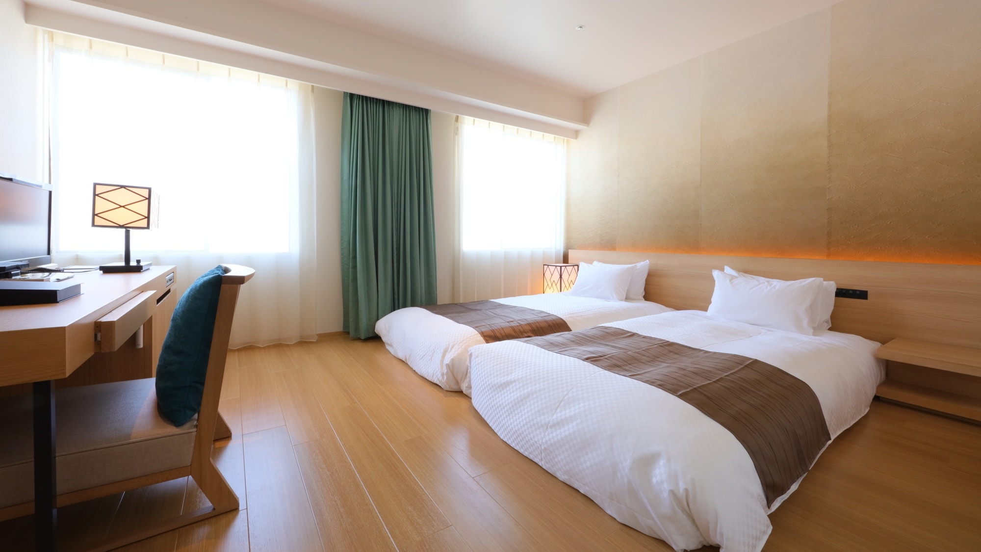*[Stylish Twin] A very popular designer room where you can relax barefoot, Hollywood twin available.