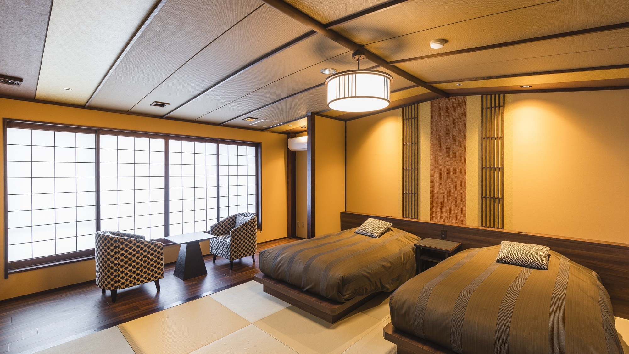 [Japanese modern twin] Renewal in April 2021! A tasteful room that combines Japanese and Western comfort.