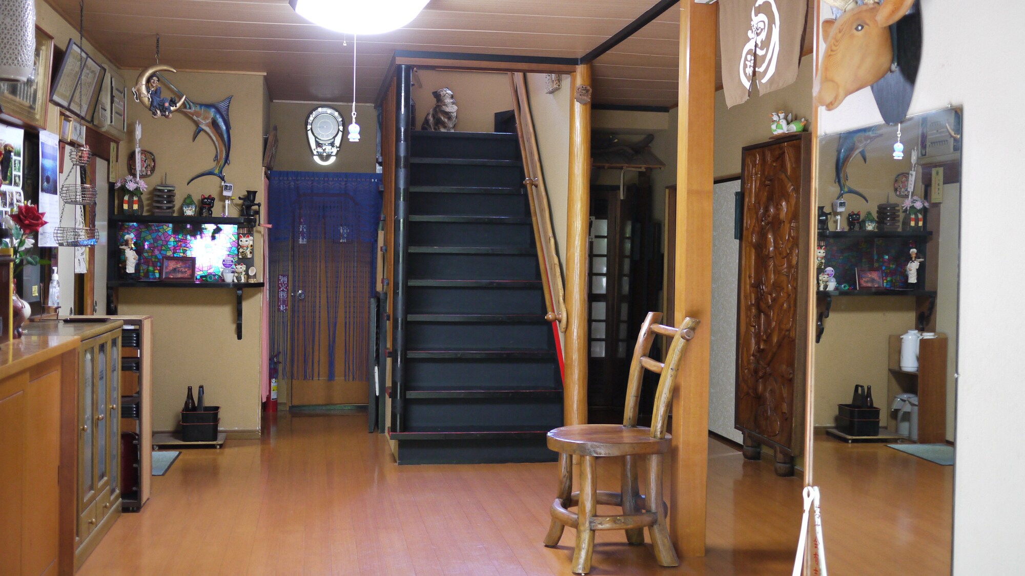 *Inside the building