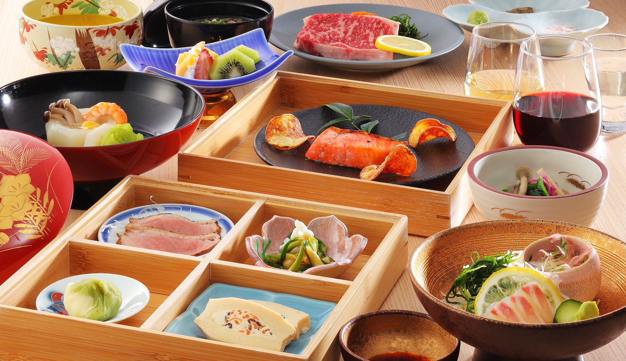 [Example of Kaiseki cuisine] Each dish is carefully prepared, with a focus on seasonal and local ingredients.