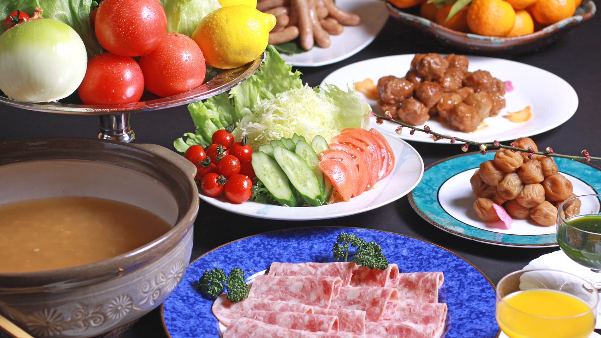 조식 뷔페 재료