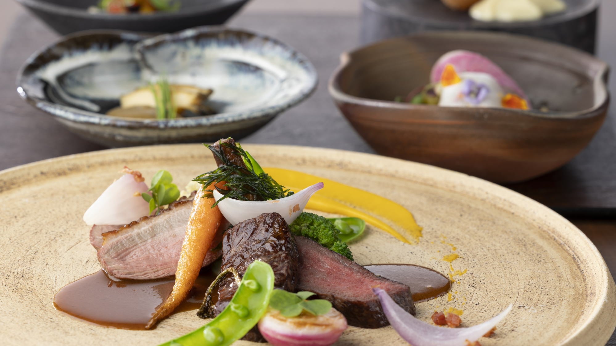 Autumn kaiseki French cuisine, food image
