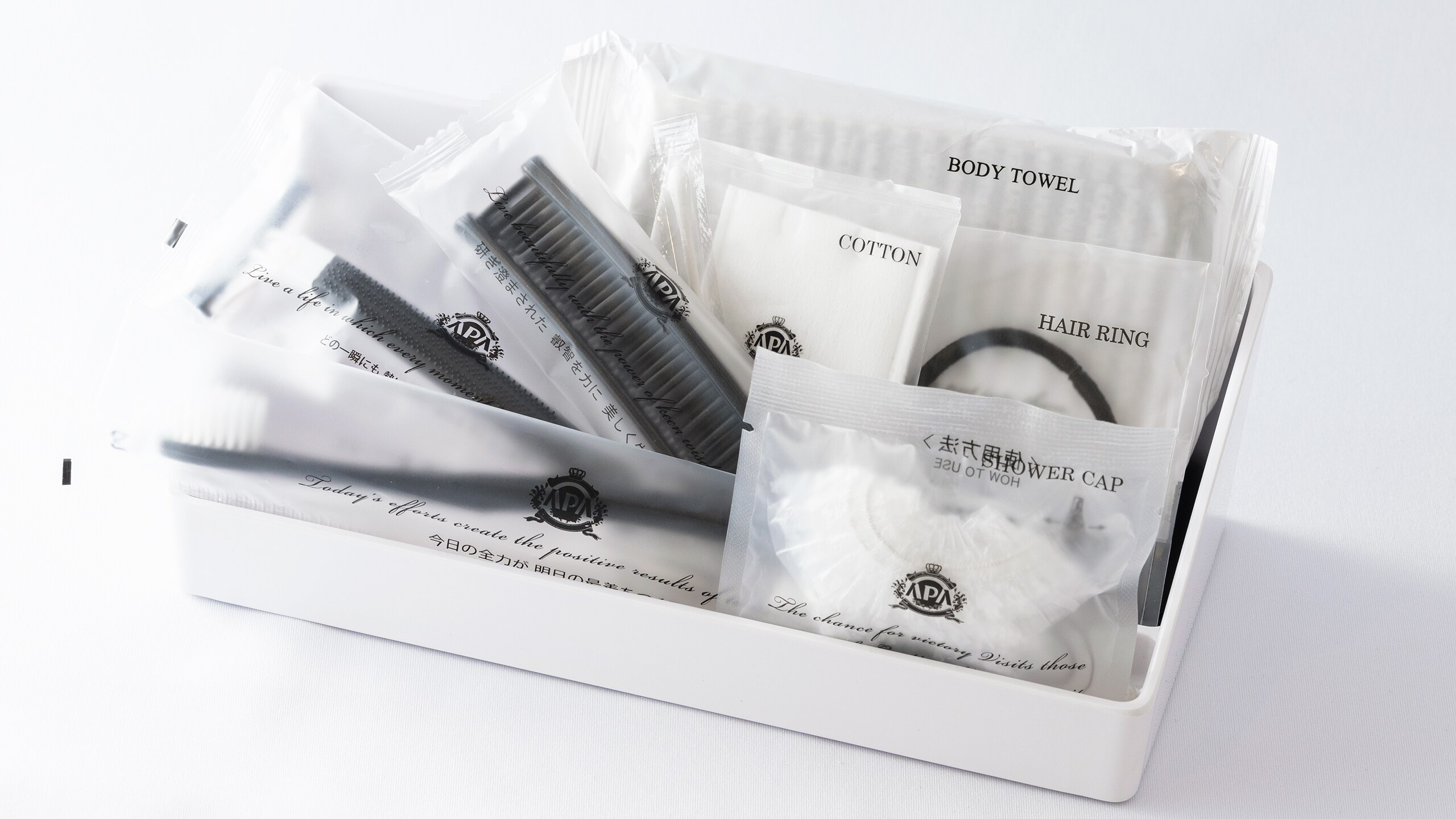 High-grade amenity set