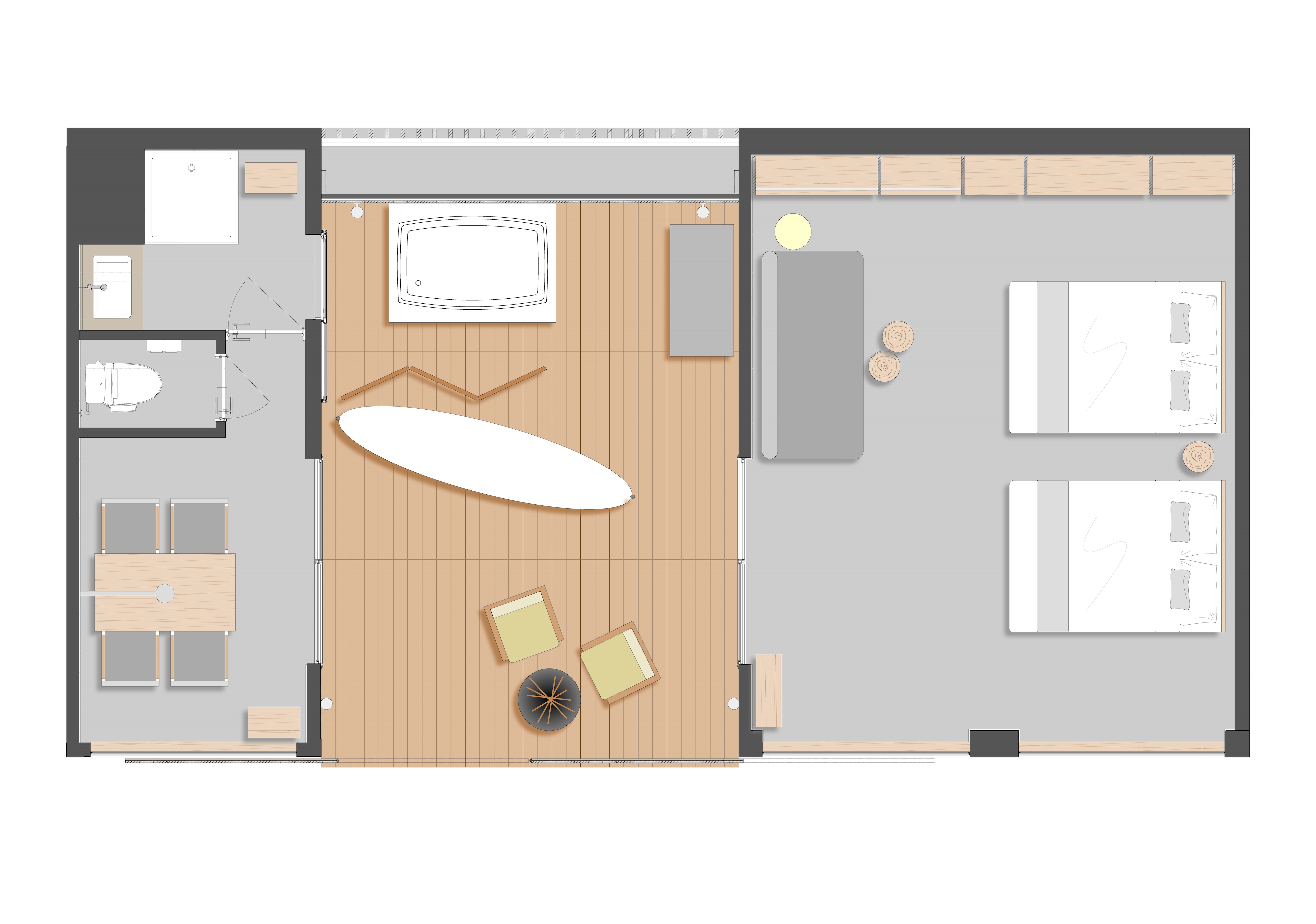 Fujino Suite/Grande Cabin Layout