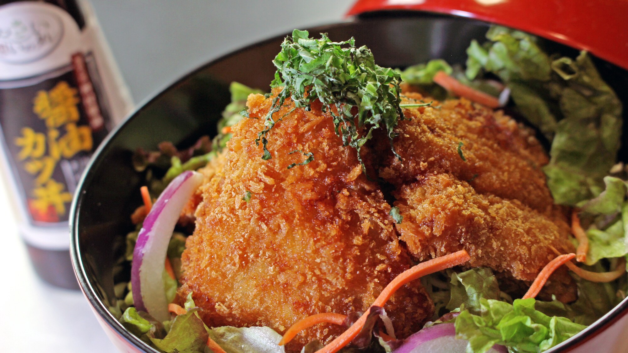 Soy sauce pork cutlet bowl