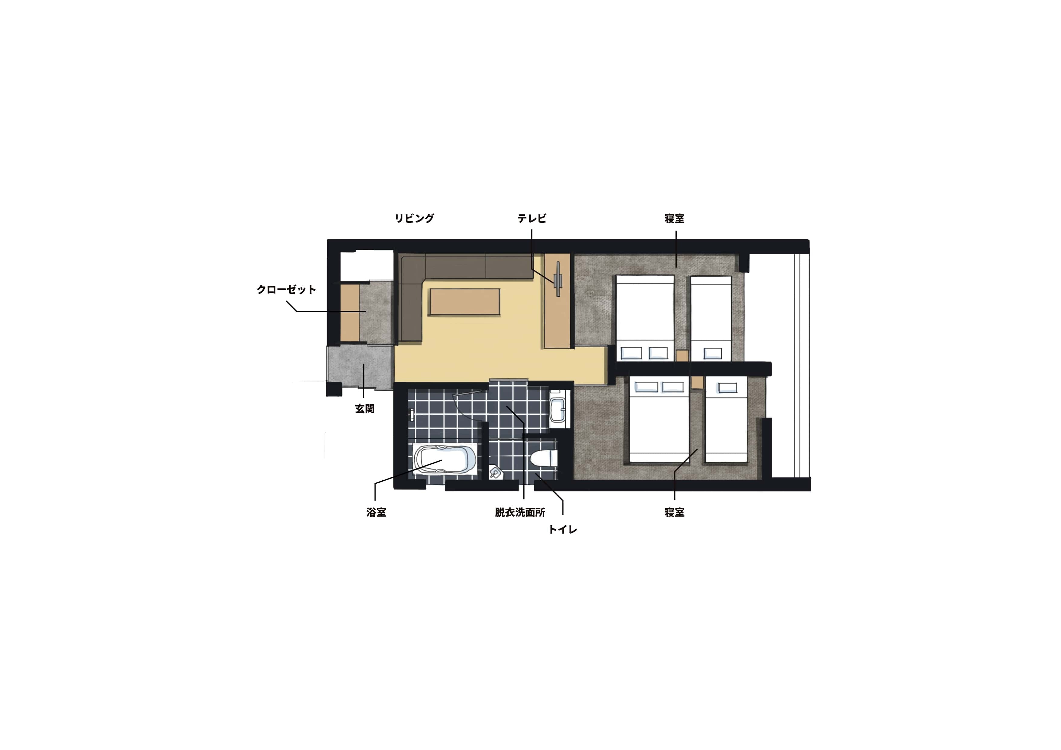 Family suite floor plan