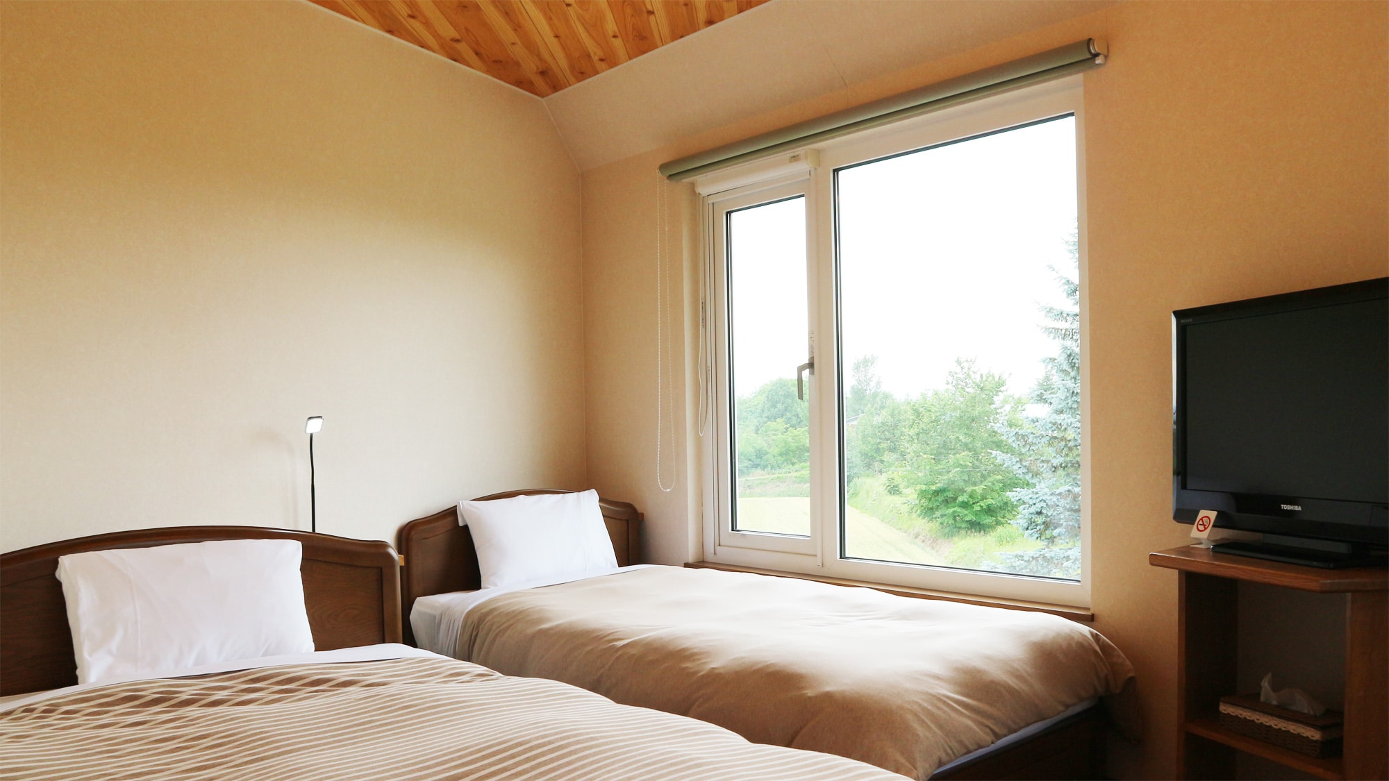 * [ห้องที่มีพระอาทิตย์ตกที่สวยงาม] ติดตั้ง DX เตียงแฝด / เตียงเดี่ยวและเตียงกึ่งคู่