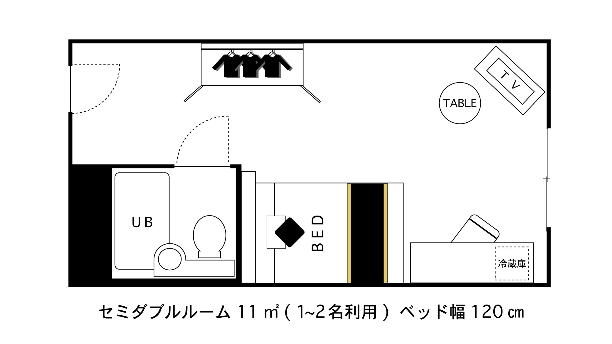 세미 더블 평면도