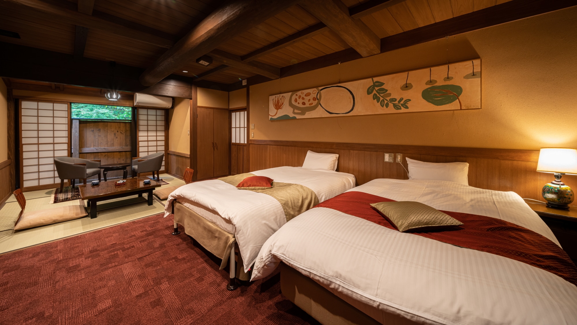 [Annex] Enishi_Accommodates up to 3 adults / Japanese-Western style triple bed / with free-flowing hot spring bath