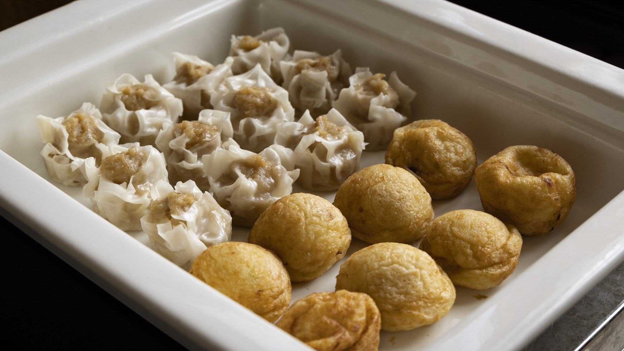 【朝食】焼売と明石焼き