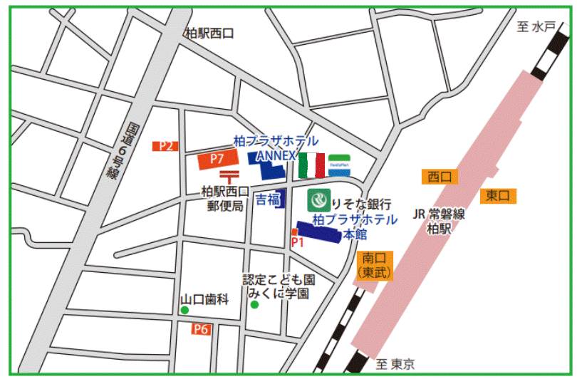 Parking lot guide map