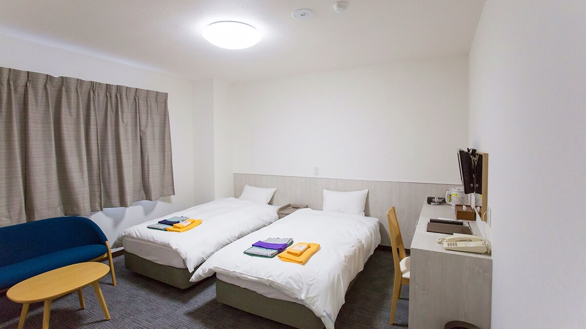 ※【房间/西式双床房】不喜欢榻榻米或者有腰痛问题的人推荐这间双床房。