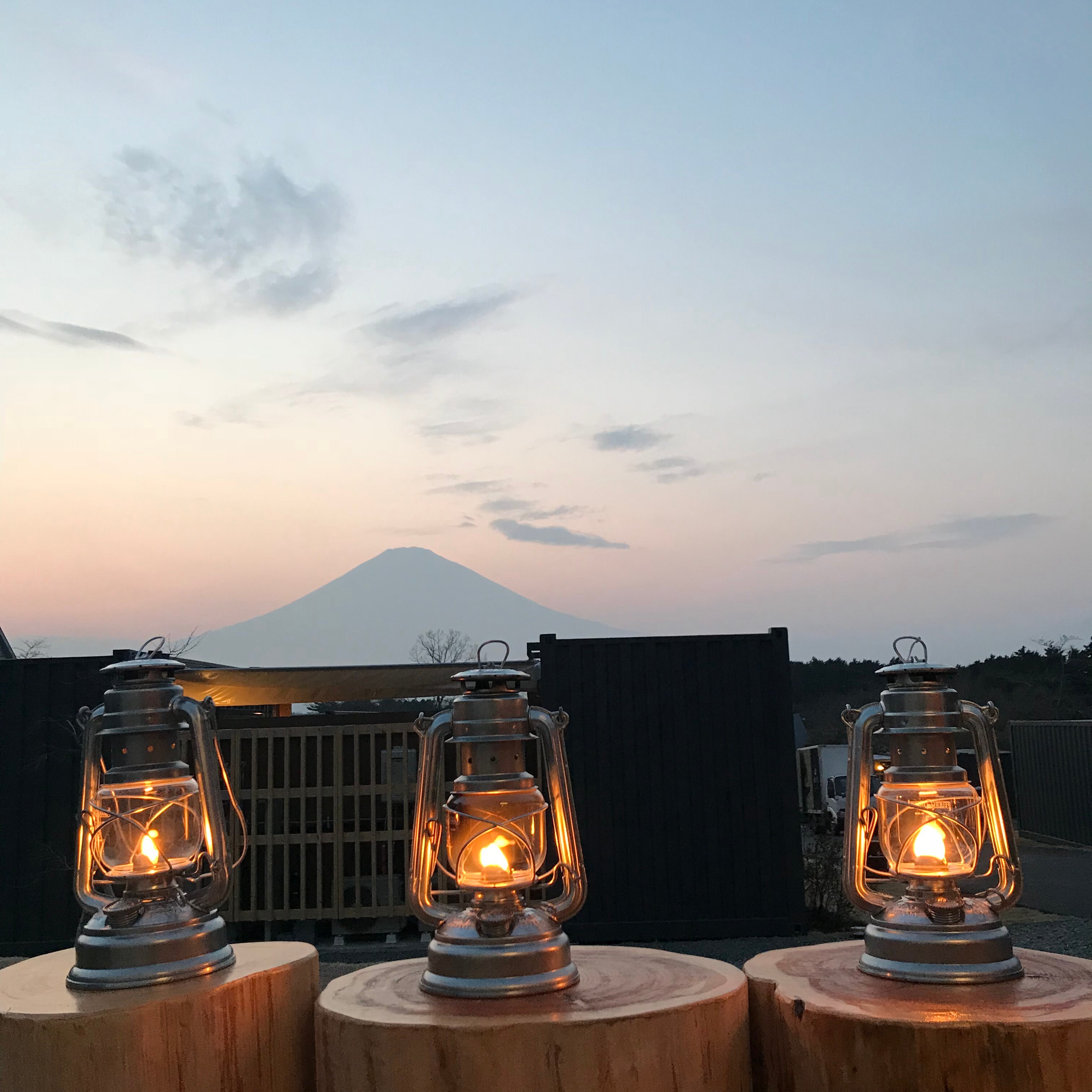 Mount Fuji and lamp