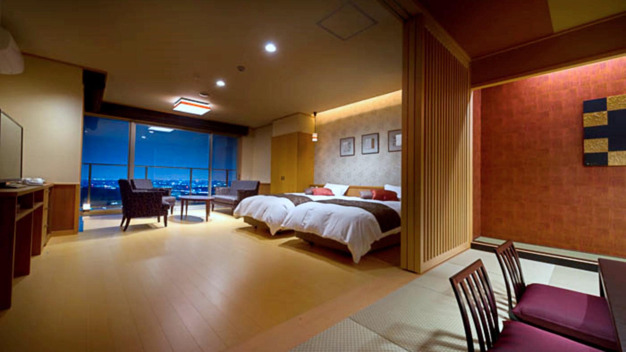 [ห้องพิเศษ ห้องแบบญี่ปุ่นและแบบตะวันตก] ห้องพักพร้อมห้องอาบน้ำแบบเปิดโล่ง