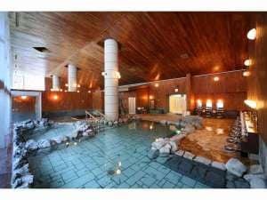 There are two indoor baths in the large communal bath