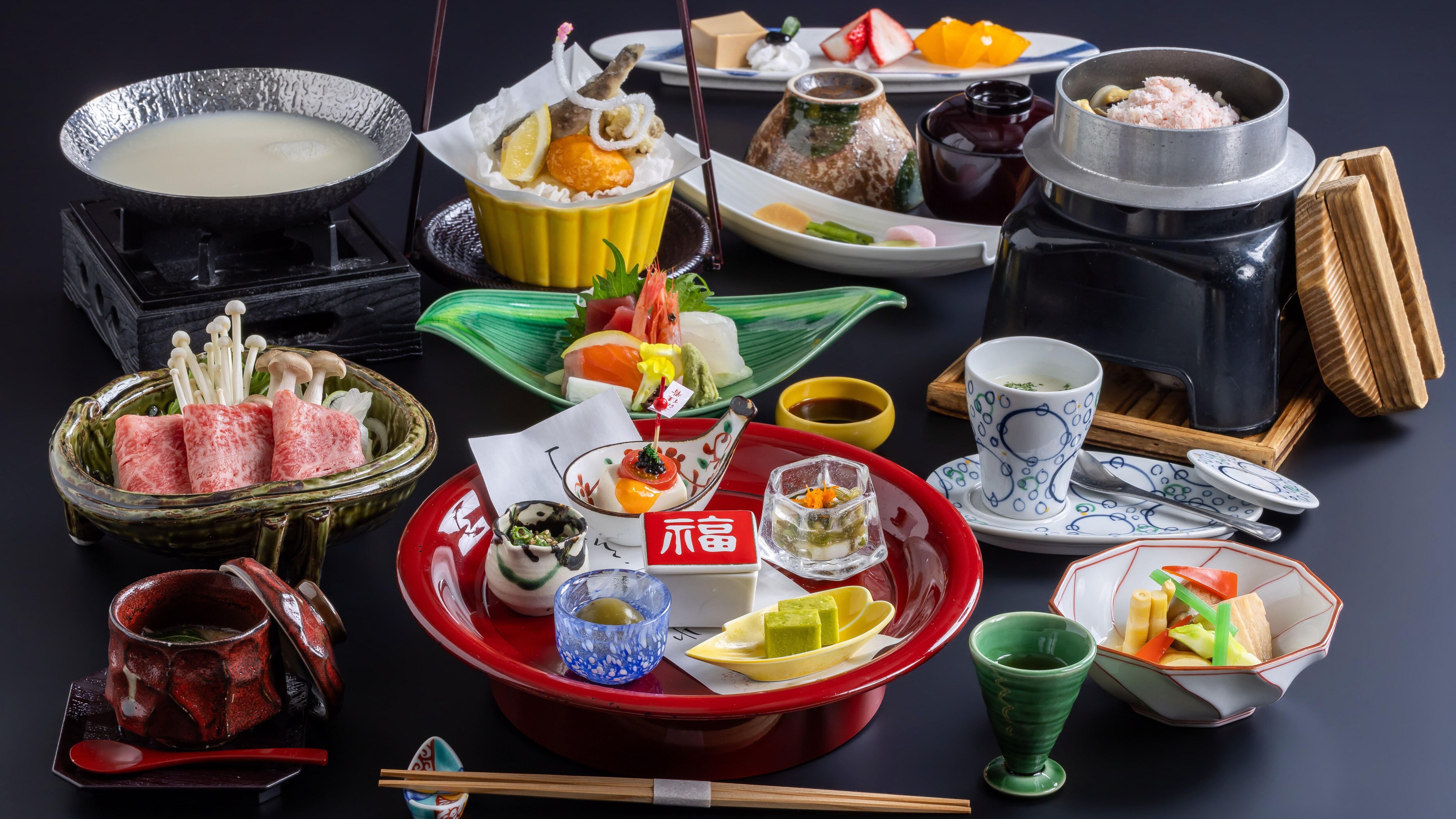 Mountain Kaiseki Cuisine <Example of Dishes>