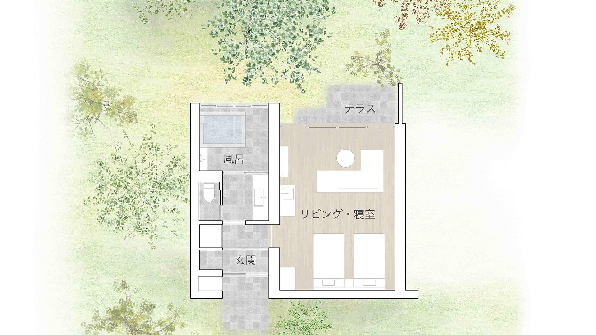 [Stylish suite (floor plan image)]