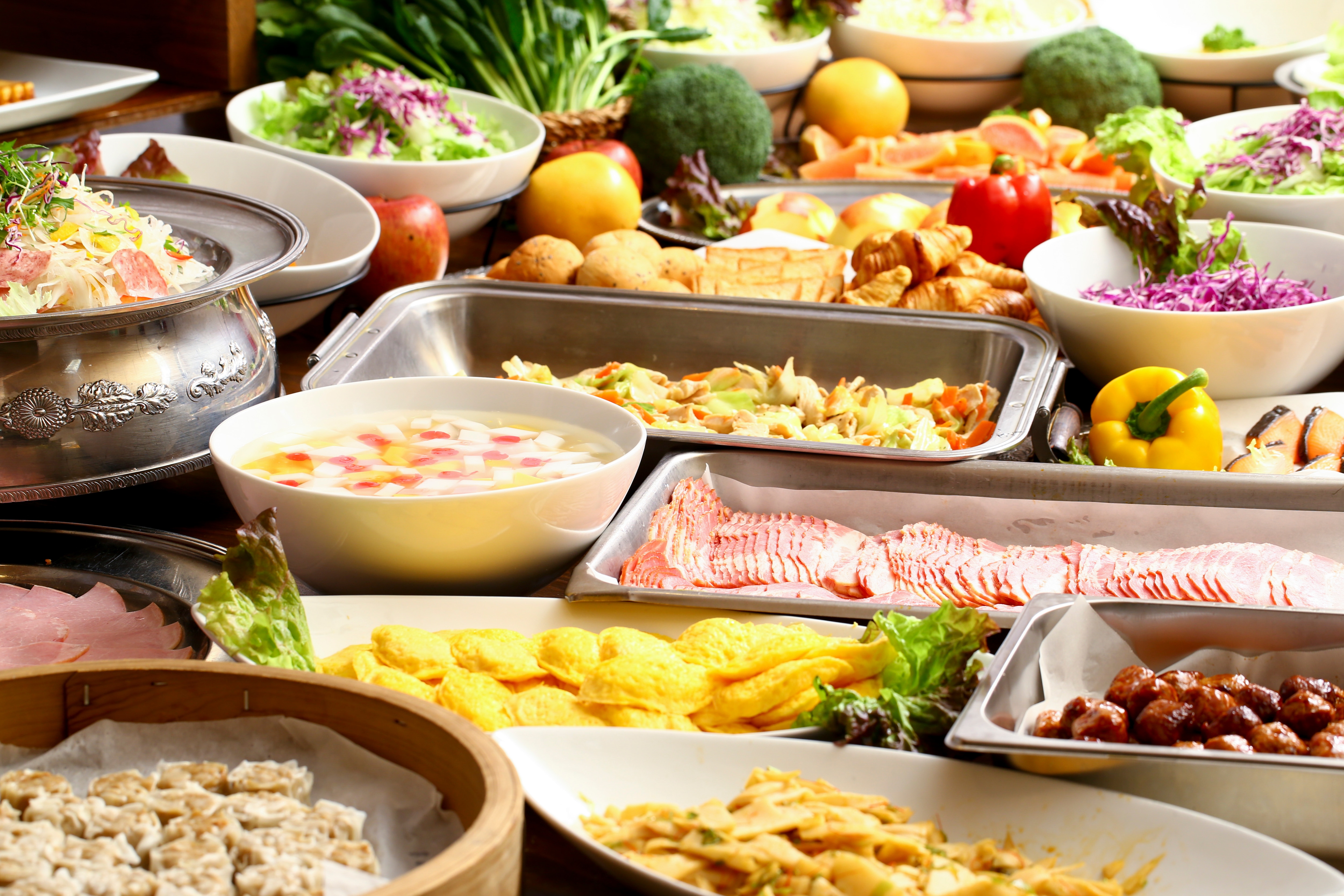 The hotel's signature breakfast buffet.