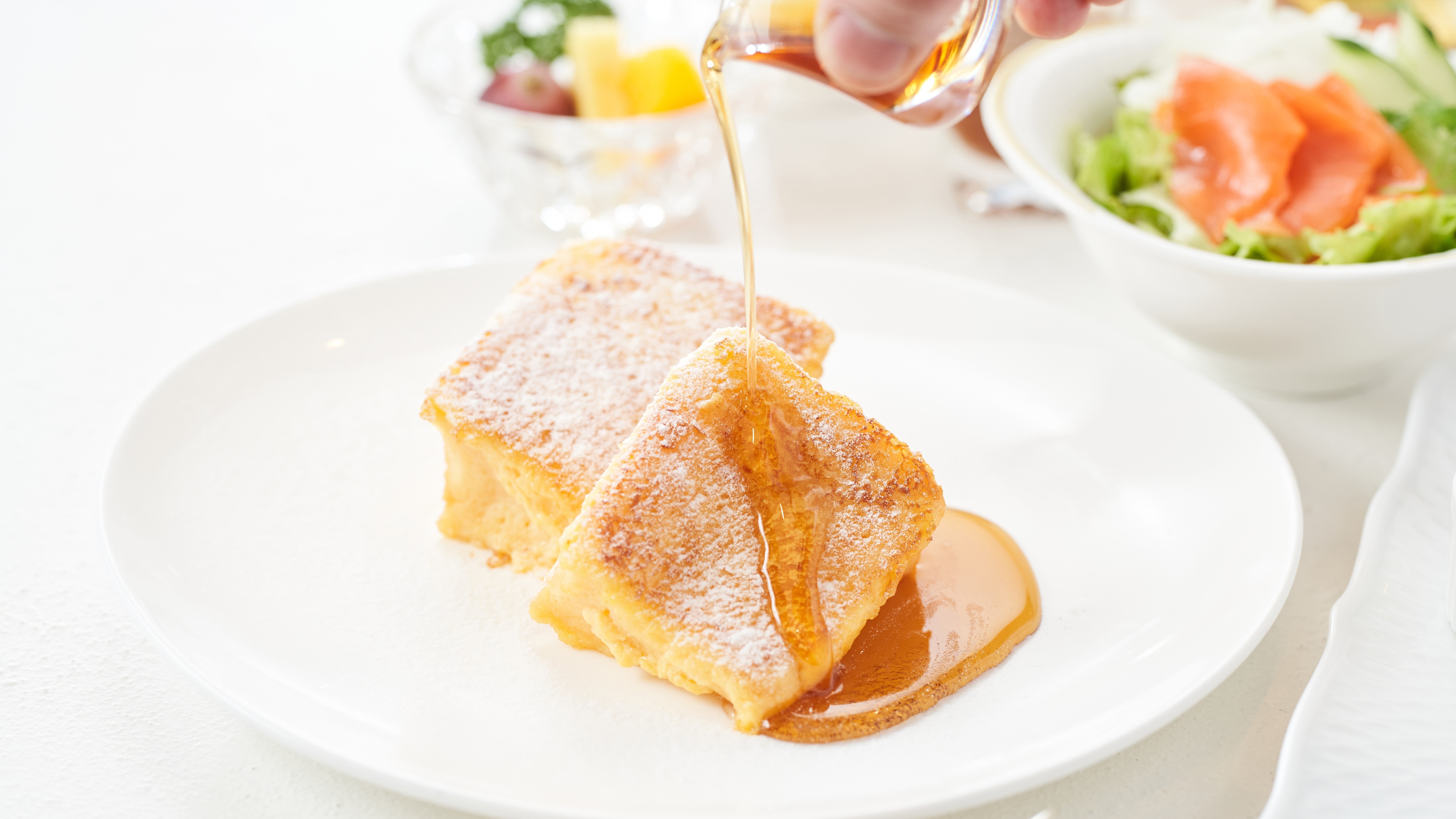 Luxurious from the morning with sweet French toast ♪