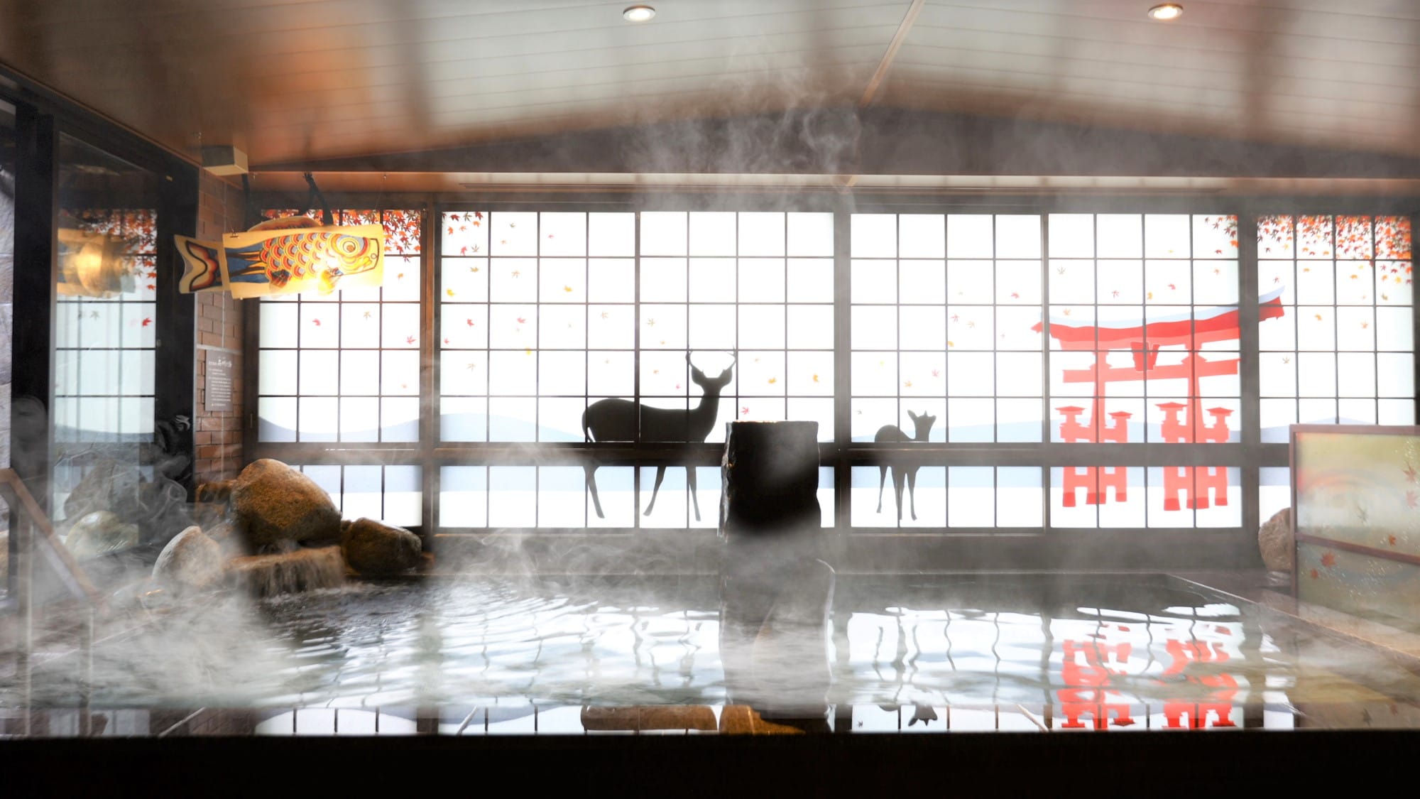 [Natural hot spring large communal bath / boys] Indoor bath (hot water temperature: approx. 40 ° C-42 ° C)