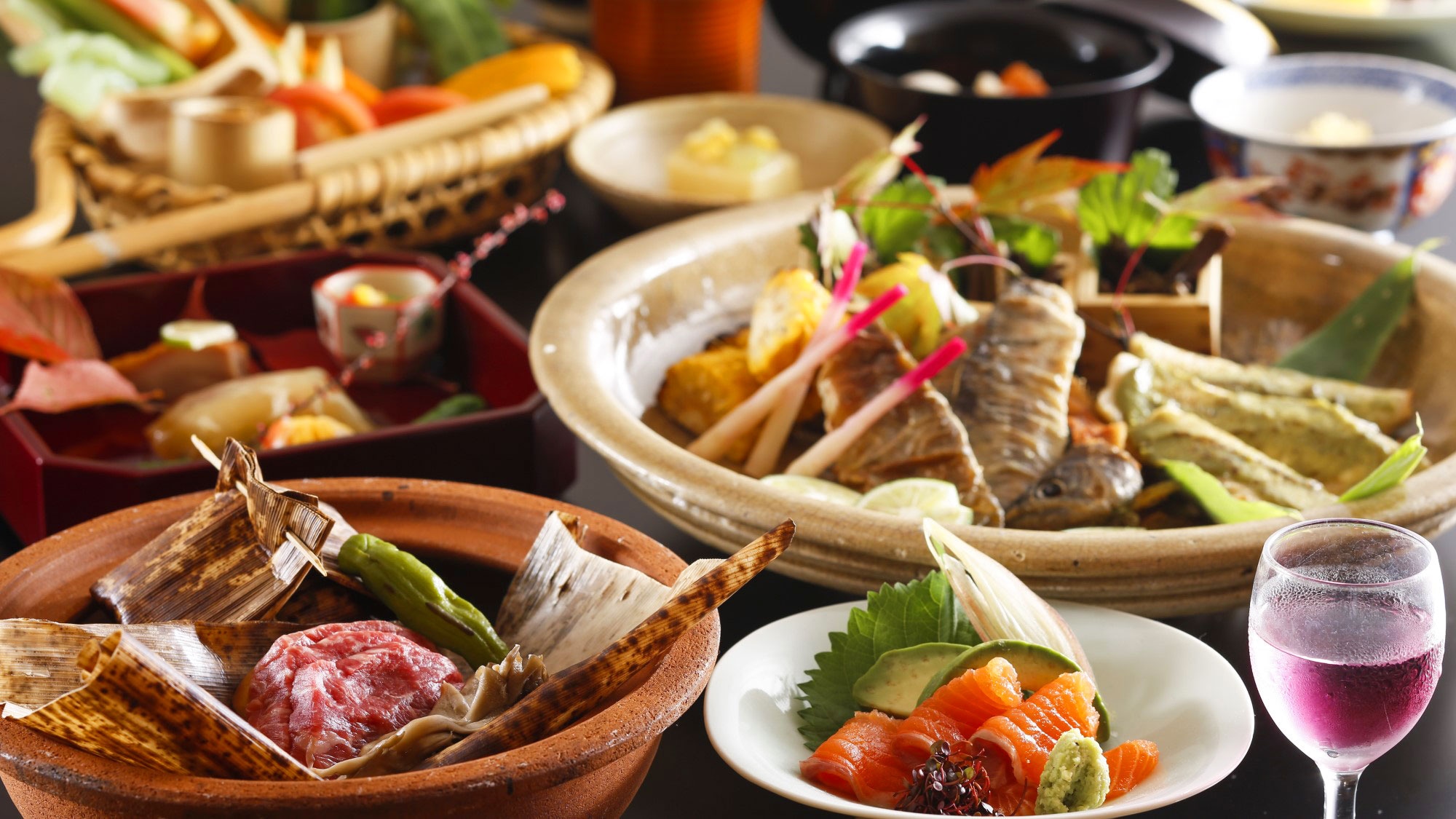 ～Basic kaiseki meal of domestic beef steamed in wine～