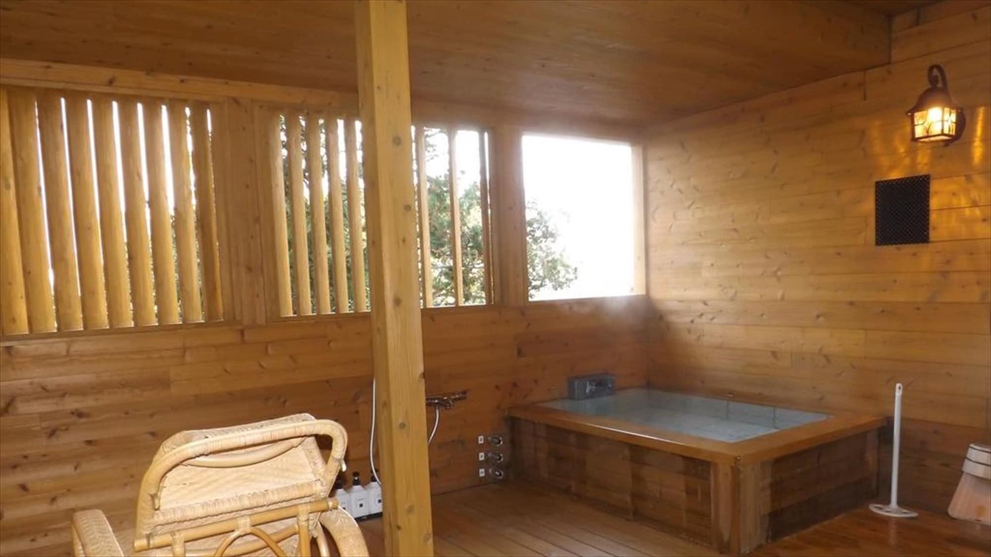 Japanese-style bath with open-air bath