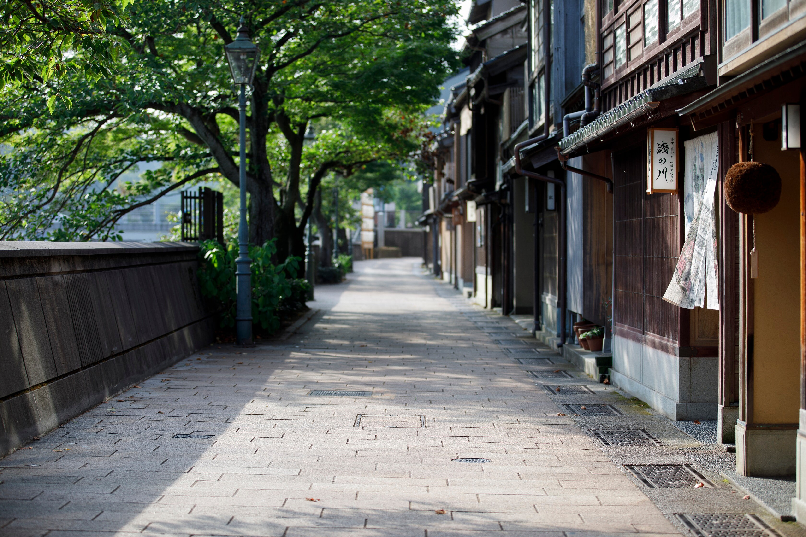 In front of Asanokawa River, the street of Kazuemachi Tea House District