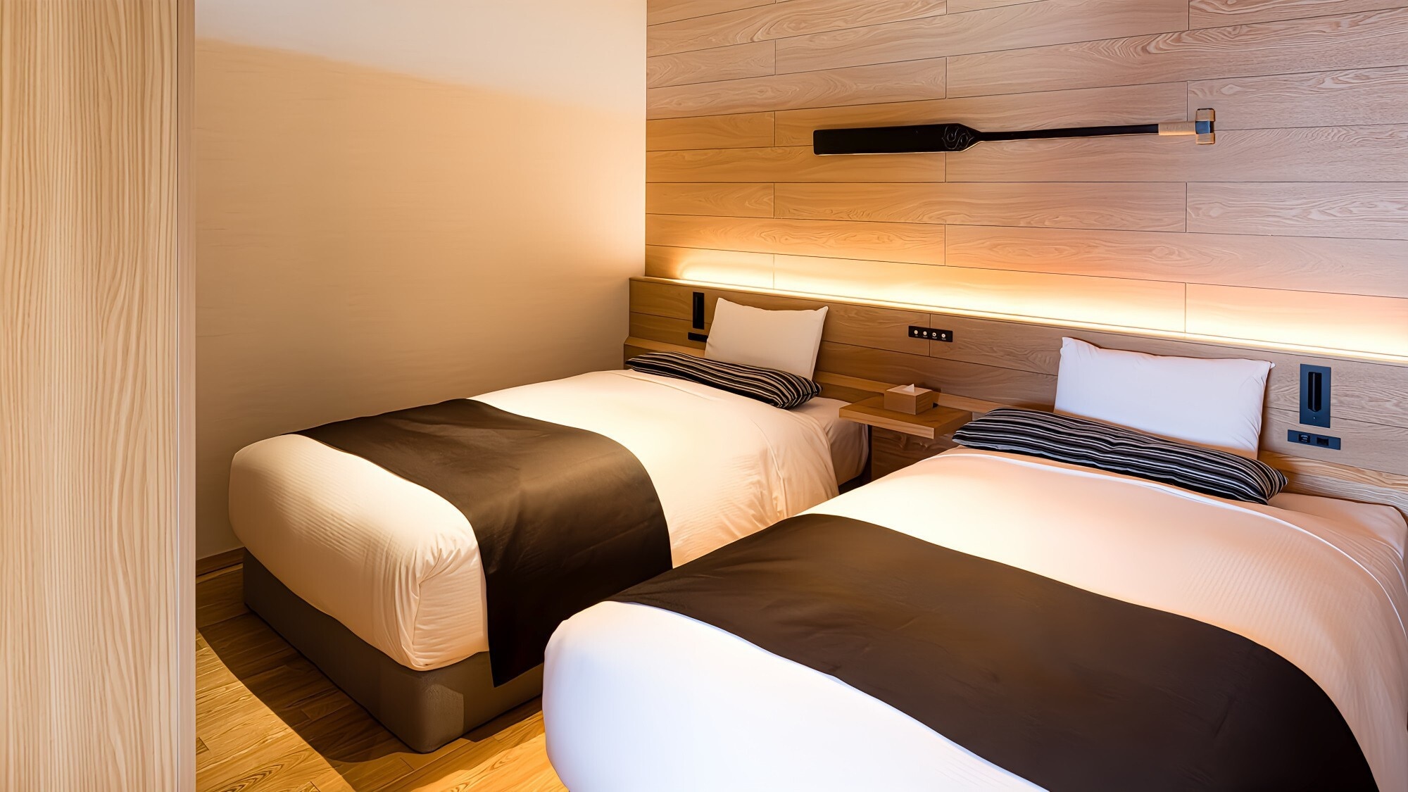 [East Wing] Designer twin room with open-air hot spring bath and wooden deck *Image for illustration purposes only