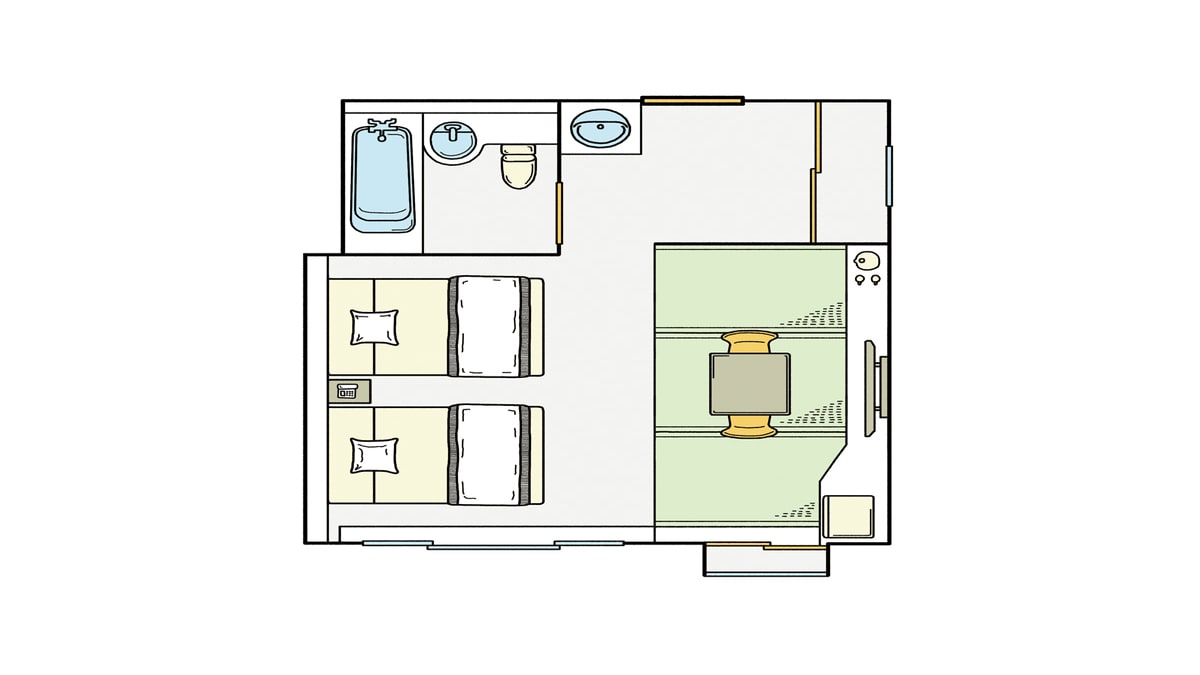 North Wing Japanese-Western Room: Room Layout