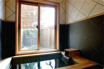 Guest room with hot spring bath, Kissho no Ma, indoor bath