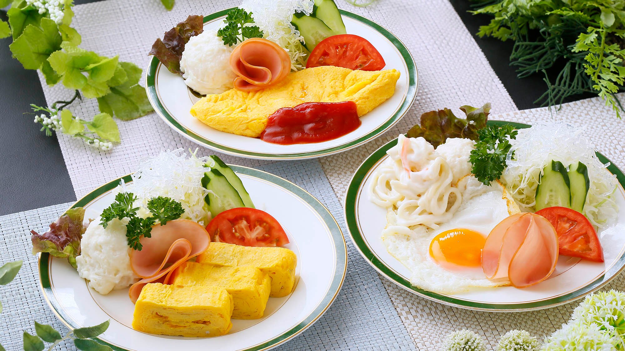 ・ Breakfast example (egg dish): Enjoy the standard breakfast menu such as fried eggs and omelets.