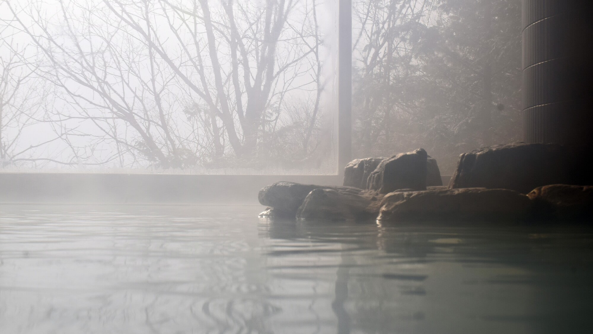 Steamy hot spring