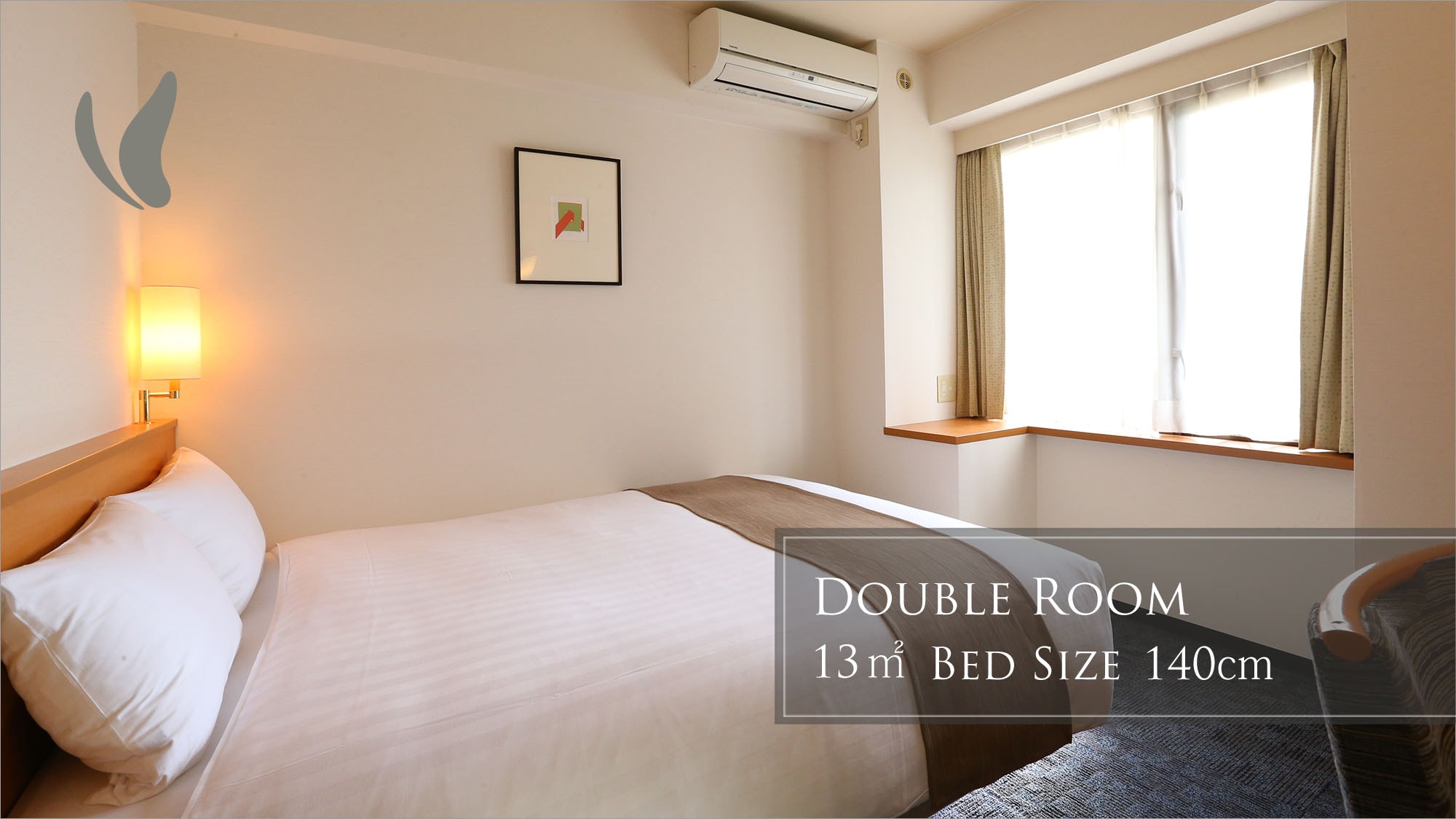 Double room 13㎡ Bed width 140cm