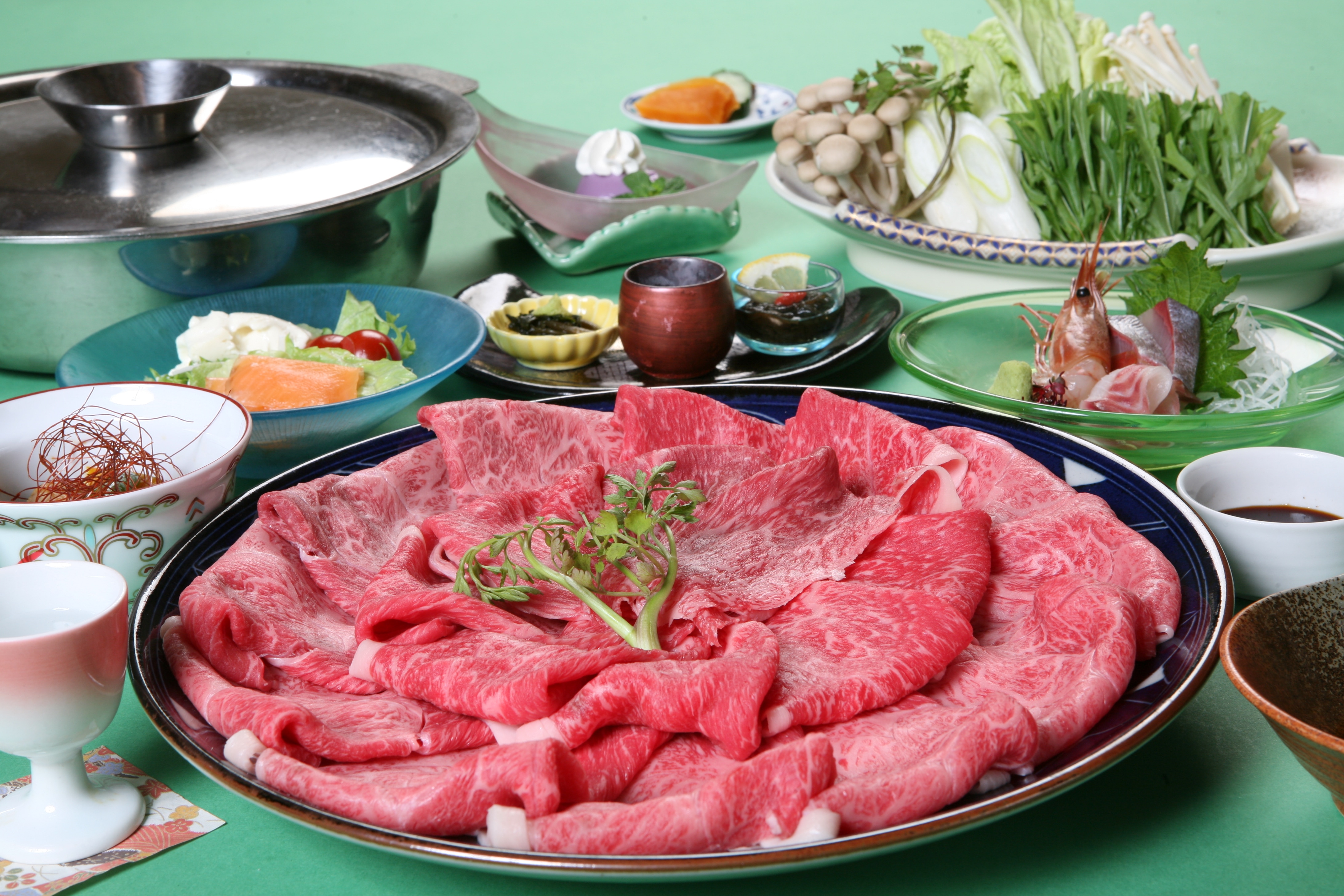 Wagyu beef shabu-shabu banquet