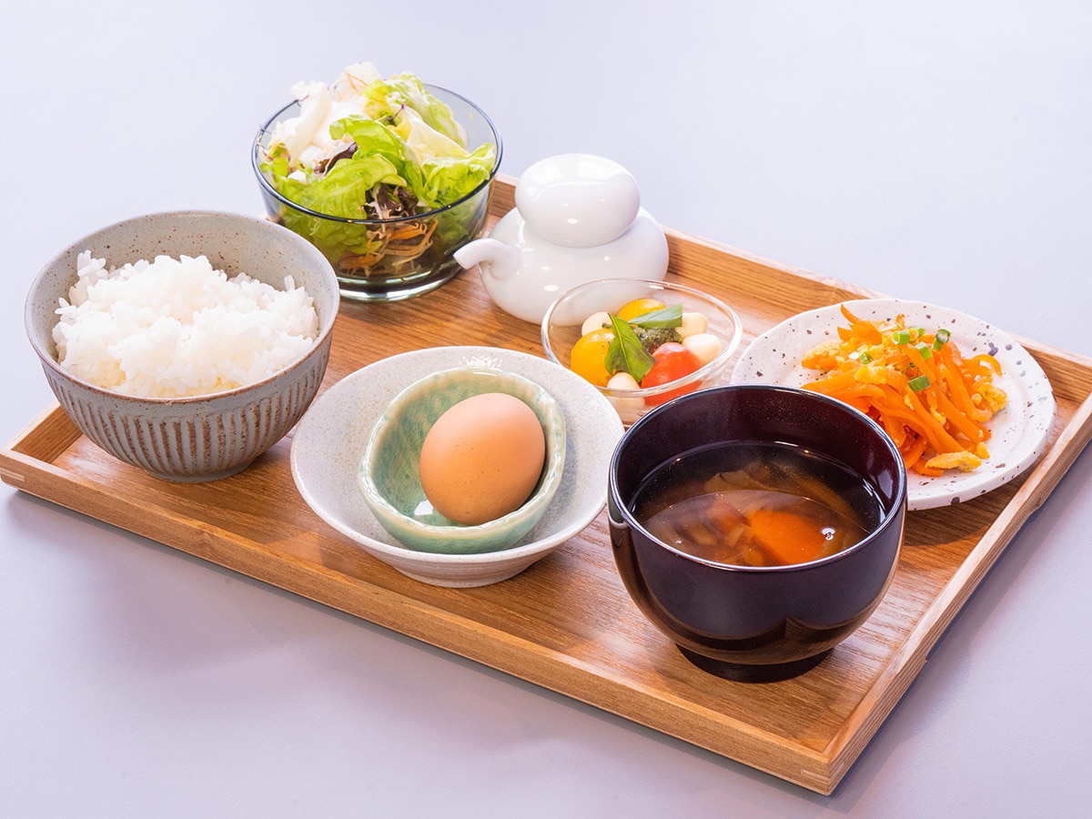 Breakfast [Japanese food] Egg on rice with special soy sauce