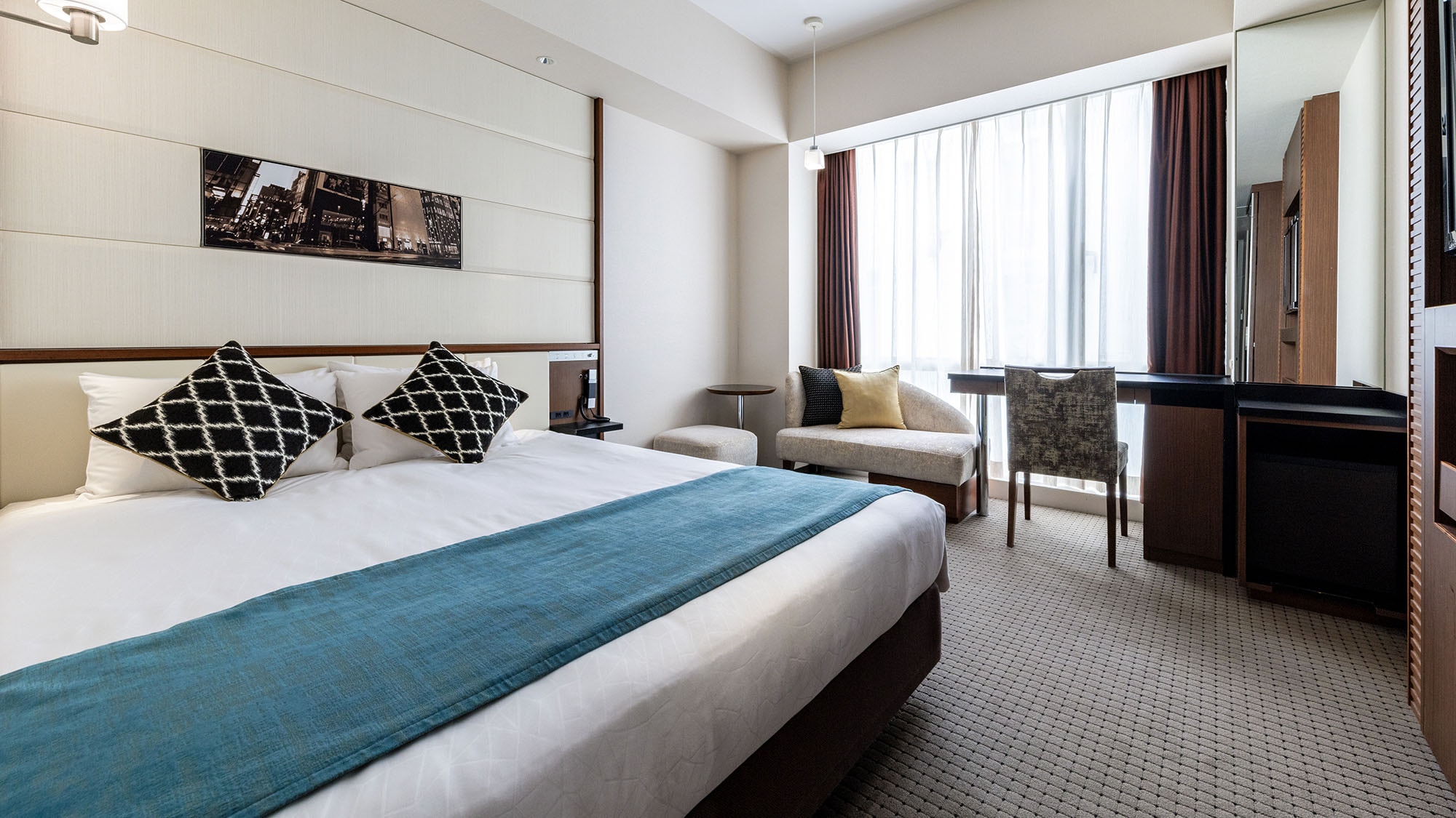 DOUBLE / Double 20m² (Lebar tempat tidur: 160cm x 195cm, 1 tempat tidur)