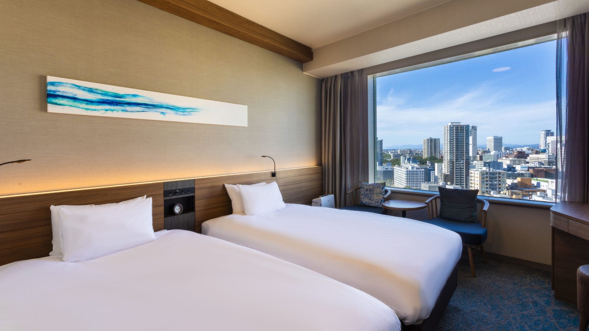 [Superior Twin Room (21㎡)] Floor: 14th-21st floor (All rooms are non-smoking)