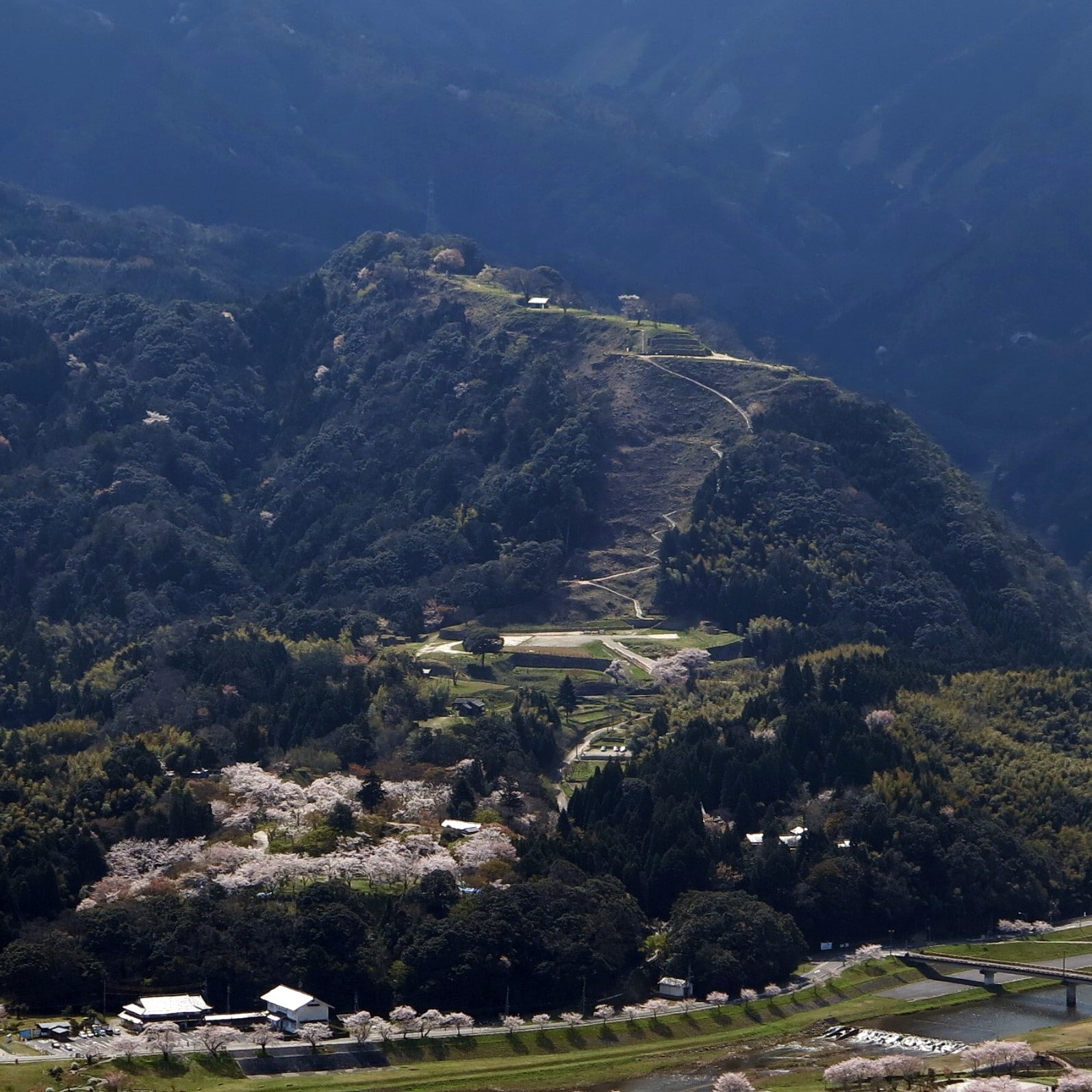 Gassan Toda Castle in the distance