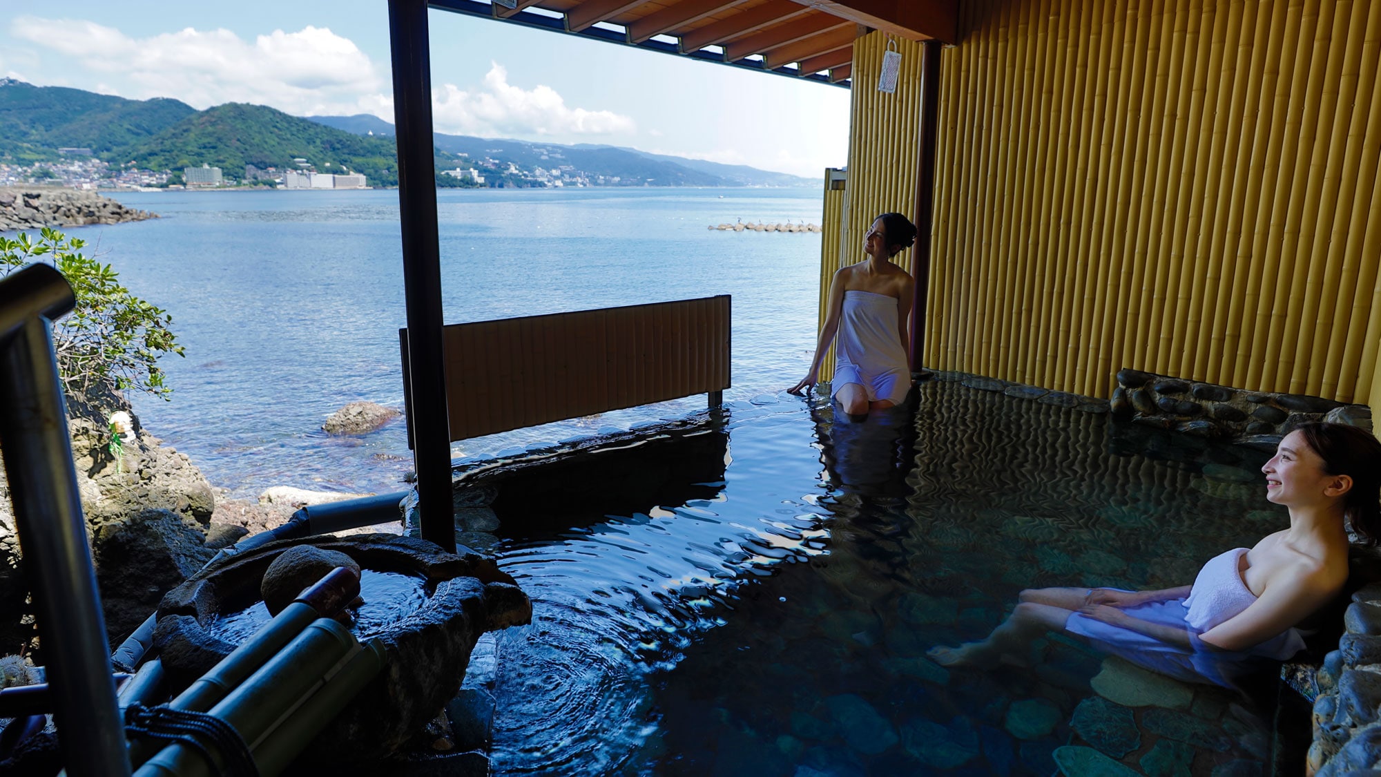 Atami Onsen, a hot spring with natural spring water