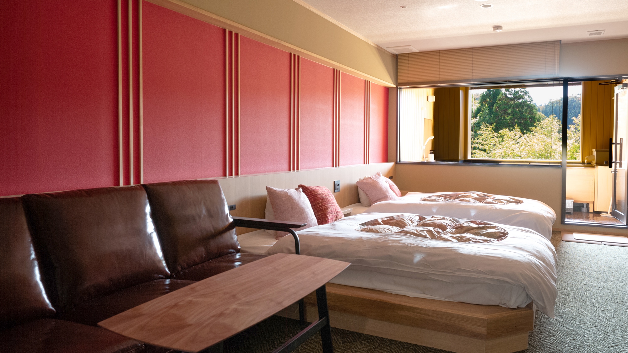 ★【日式雙床房附設天然溫泉檜木露天浴池】禁煙、不可提供客房內用餐★