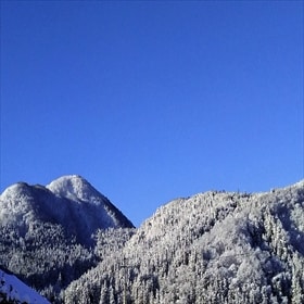 You can see this snowy scenery from your room.